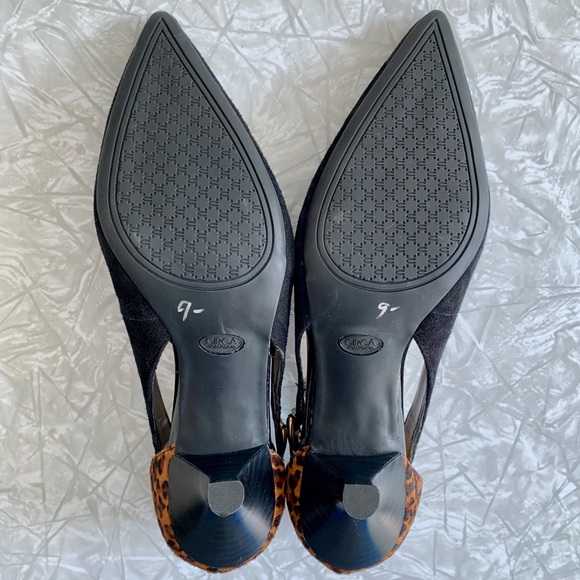 Circa Joan & David Suede/Leopard Kitten Heel 7 - Picture 5 of 8